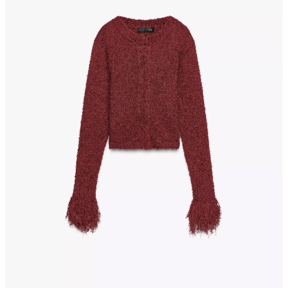 FRINGED KNIT CARDIGAN